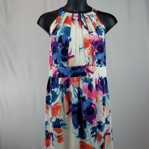 Floral Print Halter Maxi Dress sz 22!